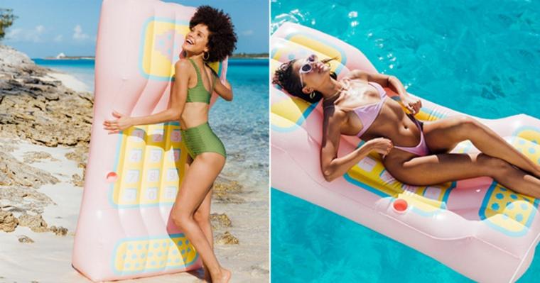 OMG, We Are Totally Buggin' Over This Retro Pink Phone Pool Float Straight From the '90s