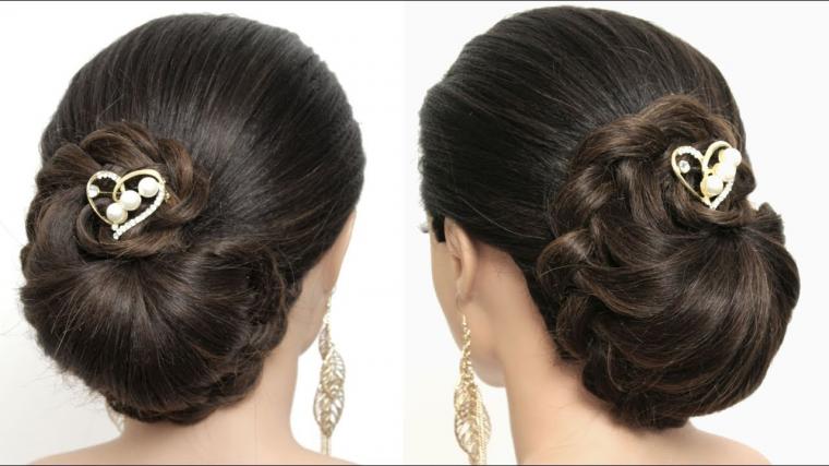 Wedding Braided Updo For Long Hair. Formal Hairstyles Tutorial
