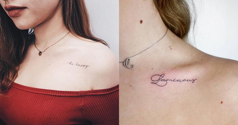 60 Collarbone Quote Tattoos That Are as Meaningful as They Are Sexy