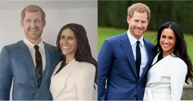 A Woman Made Life-Size Meghan and Harry Cakes - They Took 250 Hours and 110 Pounds of Icing!