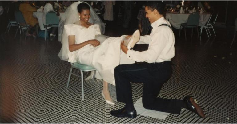 Michelle Obama Shares a Photo From Her Wedding Day With Barack, and Yes, We're Crying
