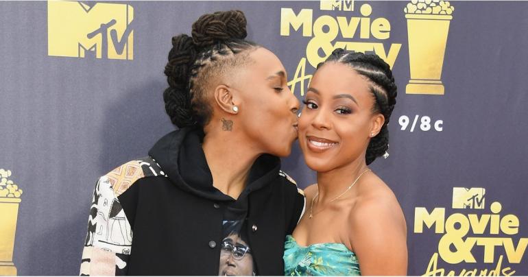 Lena Waithe and Her Fiancée Get All Loved Up at the MTV Movie and TV Awards