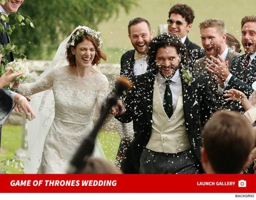 'Game of Thrones' Stars Kit Harington and Rose Leslie Wed in Scotland