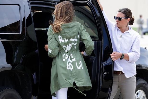 Melania’s controversial coat is going for big bucks on E-bay