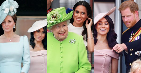 How the royal family from Prince Harry to the Queen to Kate Middleton helped Meghan Markle perfect royal protocol as the Duchess of Cambridge makes first solo outing with the monarch