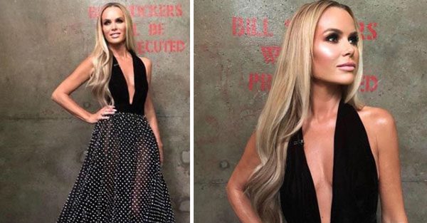 Amanda Holden dress BGT final: Braless Britain&#039;s Got Talent judge takes the plunge once again in couture Ali Karoui gown