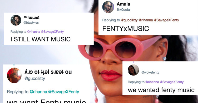 Rihanna Debuted The First Look From Her Lingerie Line And A Lot Of Fans Just Want "Fenty Music"