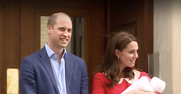 Kate Middleton gives birth: Duchess of Cambridge and Prince William reveal baby boy in public for FIRST time as they pose outside Lindo Wing