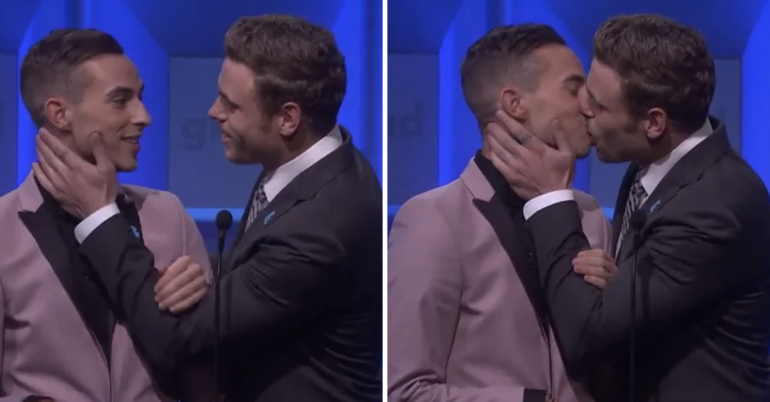 Adam Rippon And Gus Kenworthy Kissed On Stage At The GLAAD Media Awards And Wowowow