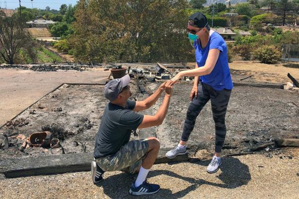 Man re-proposes with ring found in ashes of burned home