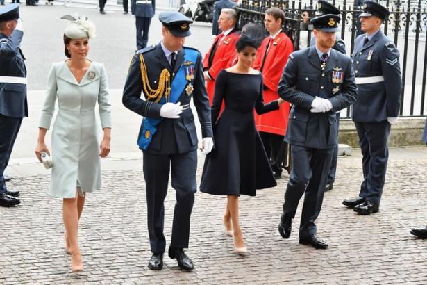 William, Kate, Harry, and Meghan Arrive For Their Latest Appearance Together