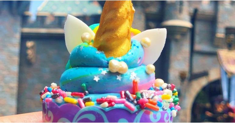 Disneyland's New Glittery Unicorn Cupcake Has a Tasty Surprise Inside