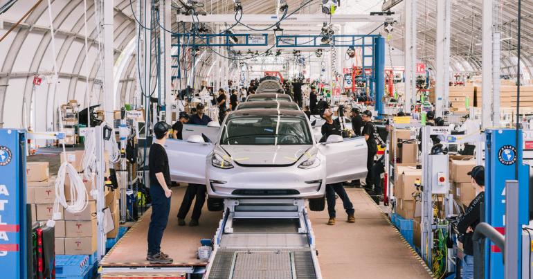 Tesla, With Gains in Model 3 Output, Says Profit Is Imminent