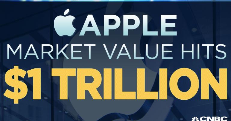 Apple hits a trillion dollar market cap — watch it move live here
