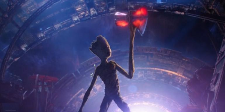 Infinity War Directors Explain How Groot Lifts Thor's Stormbreaker Axe