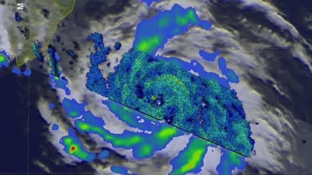 NASA's GPM looks at John's rainfall rates in eastern Pacific Ocean