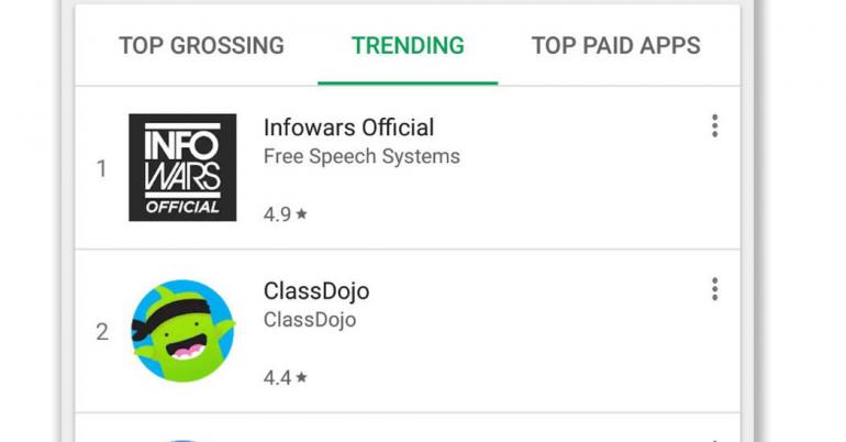 Tech Companies Banned Infowars. Now, Its App Is Trending.