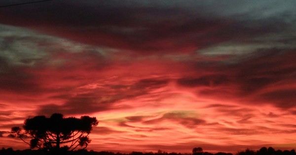 Photo: Sunset fires up the sky