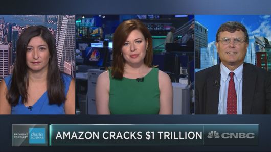 As Amazon cracks $1 trillion, chart watcher warns the stock is trading at extremes