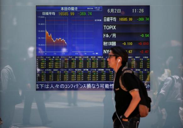 Asia stocks wobble near 14-month lows on simmering trade worries