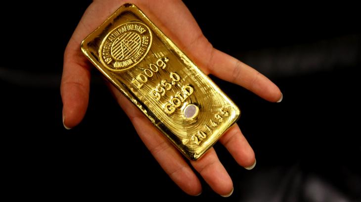 Metals Stocks: Gold books a gain as dollar wavers, U.S. stocks slump