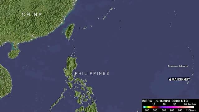 NASA created rainfall analysis for super Typhoon Mangkhut