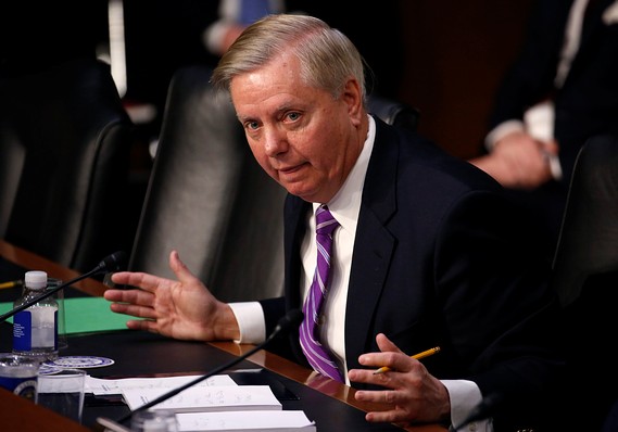 Key Words: Lindsey Graham says Trump’s mocking Kavanaugh accuser Ford was nothing like the ‘trailer park’ slurs of the Clinton era