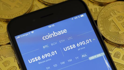 Cryptocurrency start-up Coinbase valued at $8 billion despite bitcoin's plunge