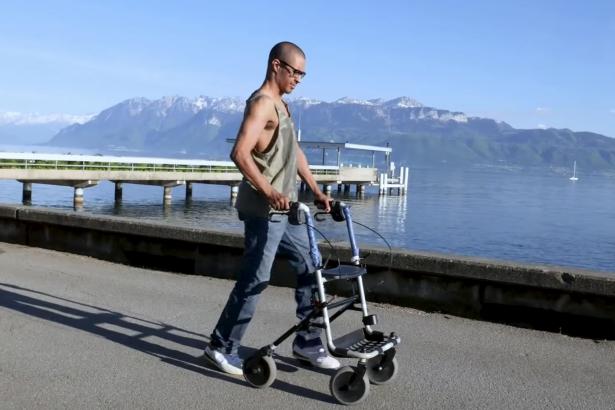Paralyzed man walks after groundbreaking spinal implant