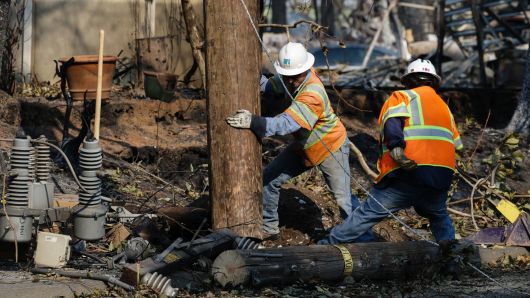 Shares of electricity provider PG&E plunge as wildfires ravage California