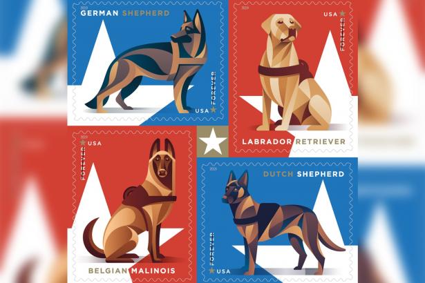 USPS unveils 2019 stamps honoring military dogs