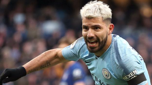 Manchester City 6-0 Chelsea: Sergio Aguero scores hat-trick as City top Premier League