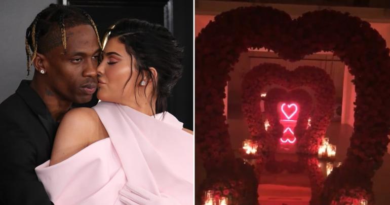 Travis Scott Created a Valentine's Day Tunnel of Love For Kylie Jenner, and You Have to See It