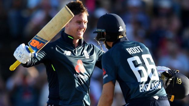England in West Indies: Jason Roy & Joe Root hit centuries in record chase