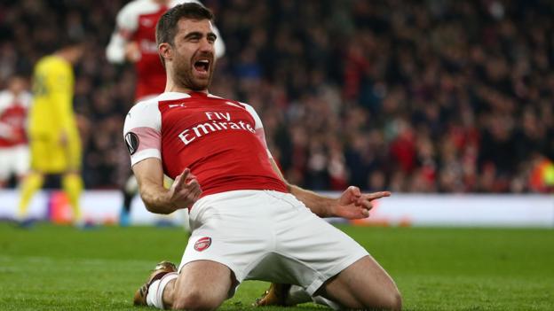 Arsenal 3-0 (3-1) Bate Borisov: Gunners ease into Europa League last 16