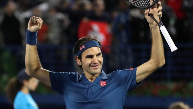 Roger Federer wins 100th ATP title in Dubai with victory over Stefanos Tsitsipas