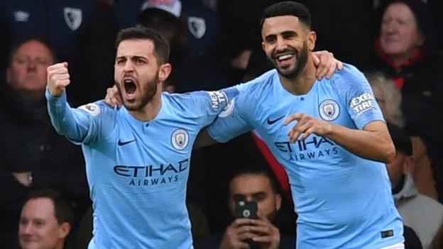 Bournemouth 0-1 Manchester City: Riyad Mahrez sends City back to top of table