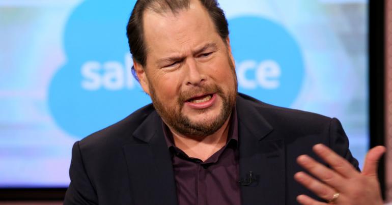 Salesforce co-CEO Benioff says $30 billion in revenue is 'right around the corner'