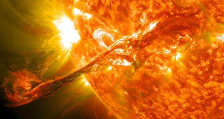 Merging magnetic blobs fuel the sun’s huge plasma eruptions