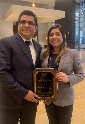 First Peruvian recipient of mining organization's 'Outstanding Young Professional' award