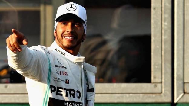Lewis Hamilton on pole in Australia