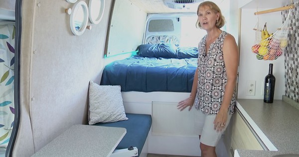 Boomer couple escapes harsh winters with minimalist van conversion (Video)