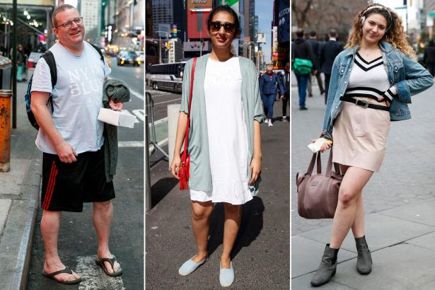 People are dressing for the spring weather they want, not what they have