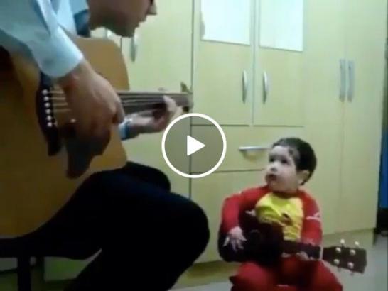 A father/son duo turns the cuteness knob to eleven (Video)