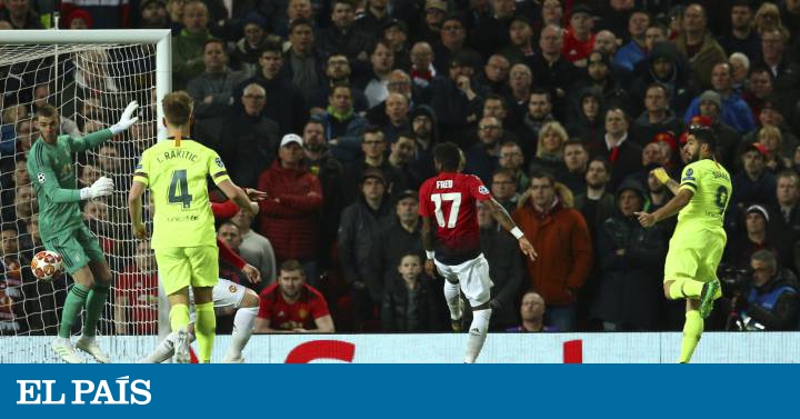 El Barcelona se adelanta 0-1 con un tanto en propia puerta de Shaw