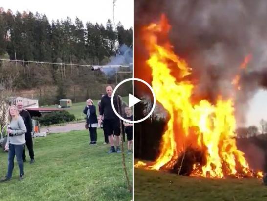 Now THAT’S how you start a badass bonfire (Video)