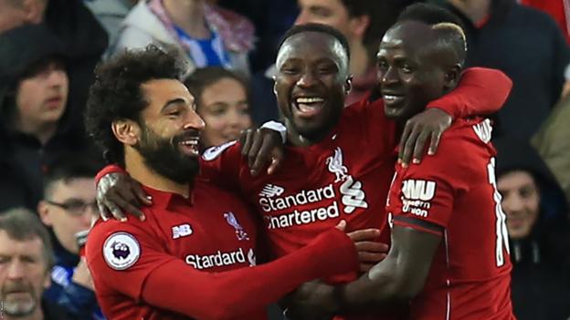 Liverpool 5-0 Huddersfield Town: Rampant Reds regain top spot