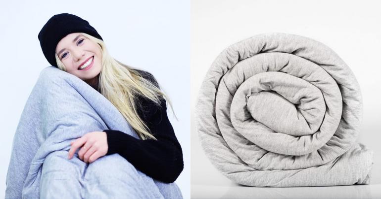 This Moisture-Wicking Weighted Blanket Is the Only Thing Allowed to Touch Us This Summer