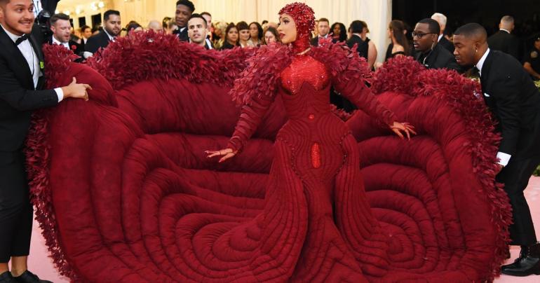 We Are More Than Prepared to Take a Long Nap in Cardi B's Extravagant Met Gala Gown