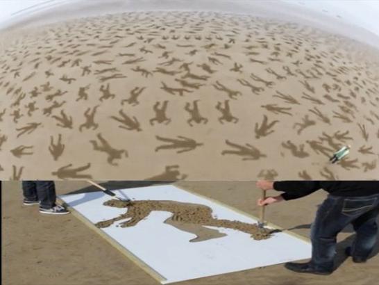 9,000 silhouettes on Normandy Beach for D-Day 75th Anniversary (11 Photos/GIFs)
